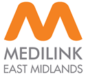Image shows the  Medilink East Midlands logo